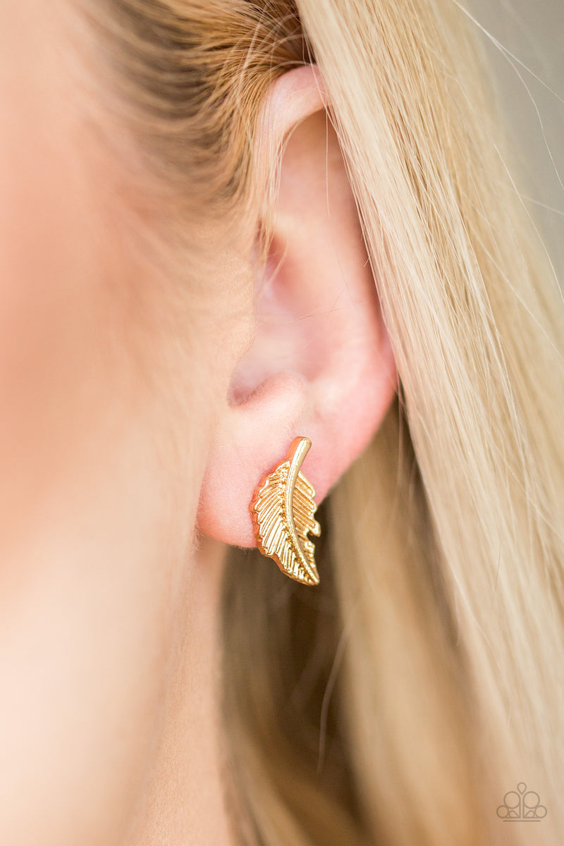 Paparazzi Flying Feathers Post Earrings
