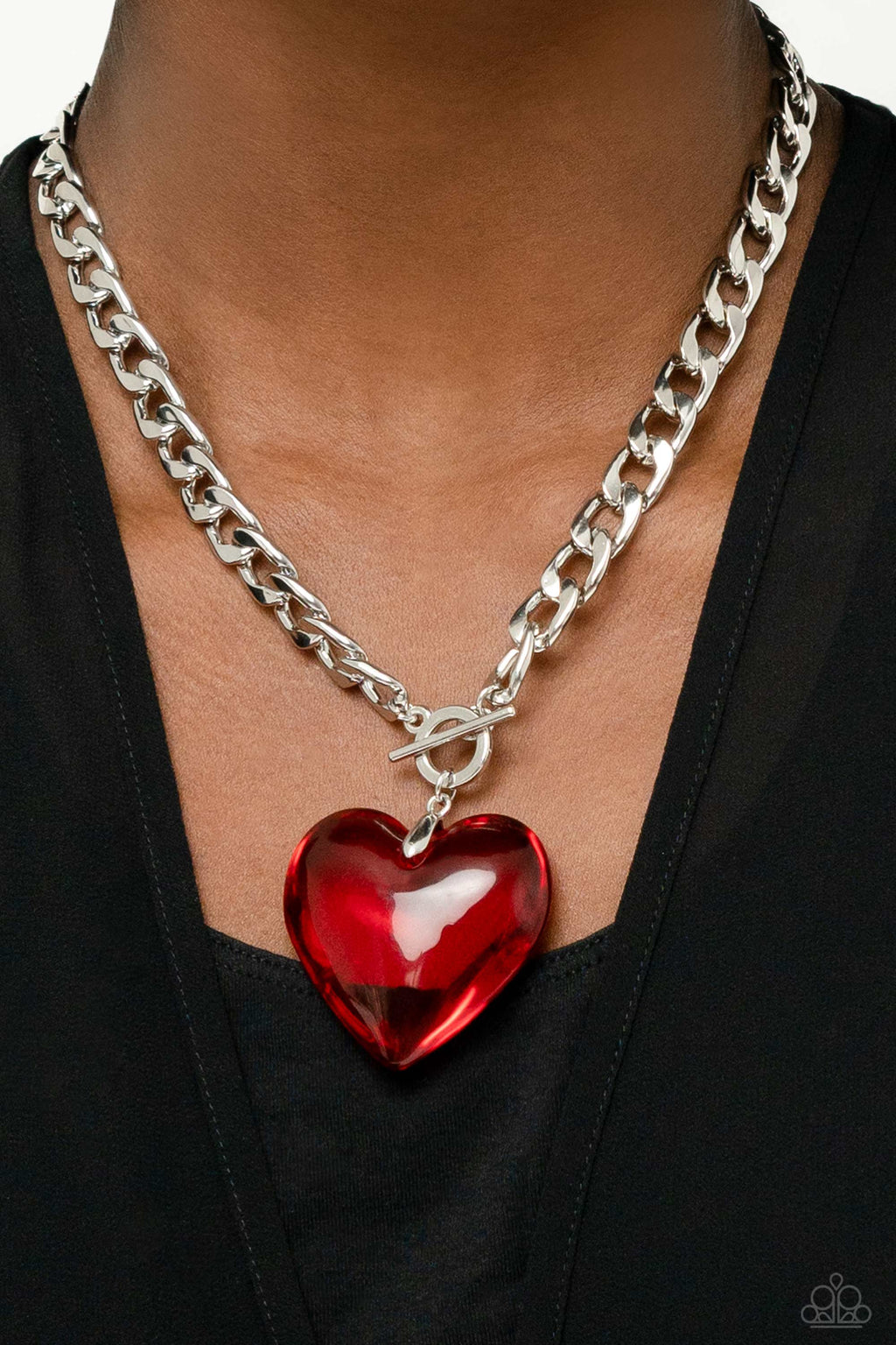 Paparazzi GLASSY-Hero LOP Heart Necklaces