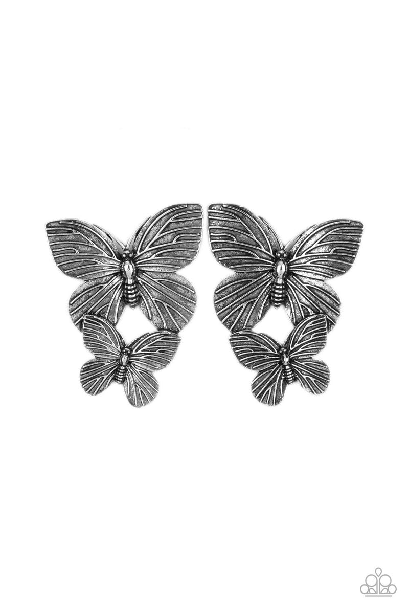 Paparazzi Blushing Butterflies Post Earrings
