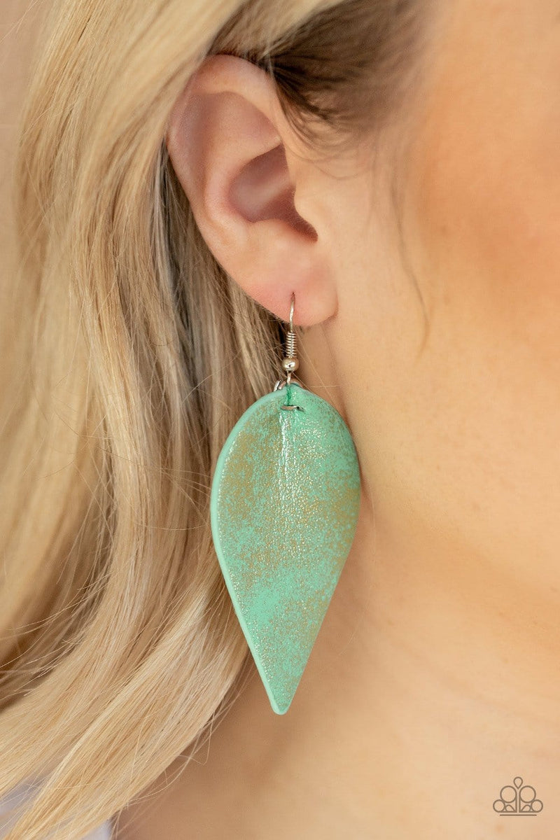 Paparazzi Enchanted Shimmer Leather earrings Earrings