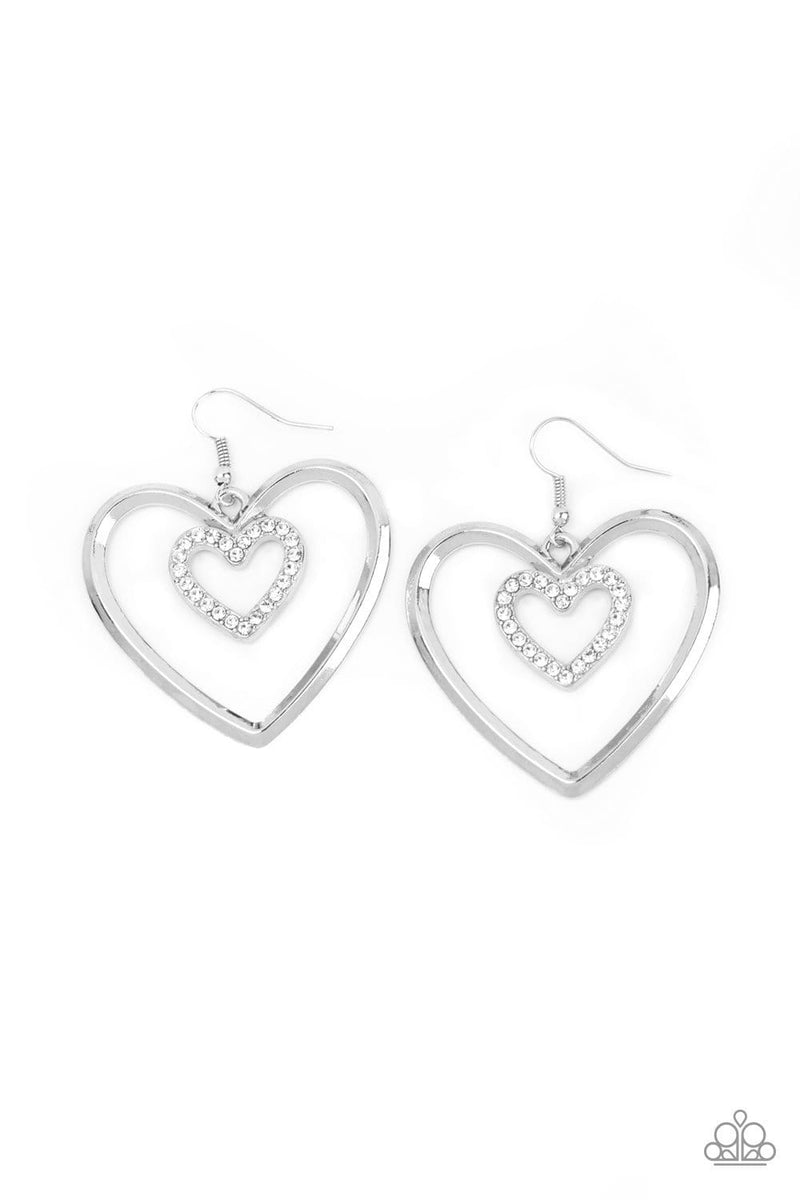 Paparazzi Heart Candy Couture Heart Earrings