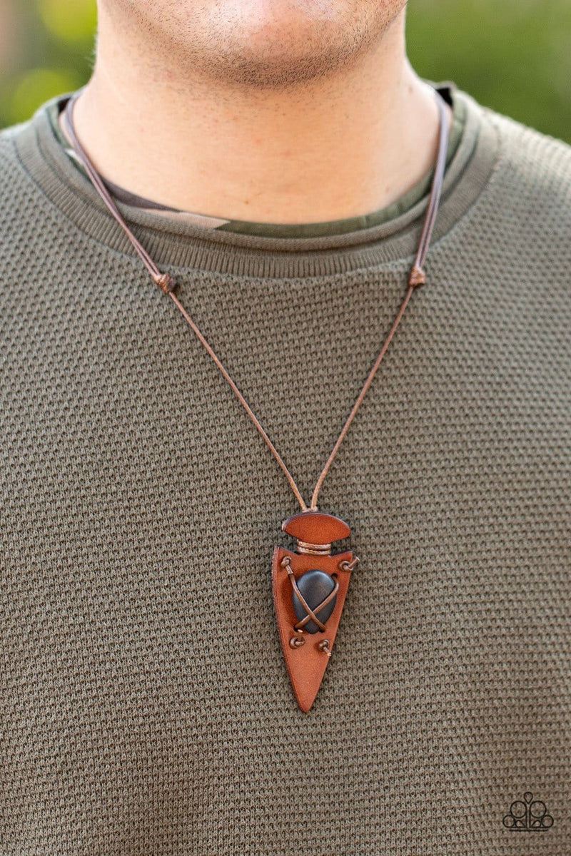 Paparazzi Hold Your ARROWHEAD Up High Mens Necklaces