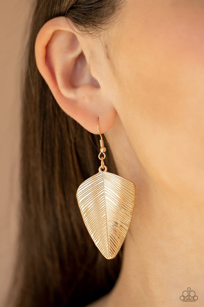 Paparazzi One Of The Flock Feather Earrings