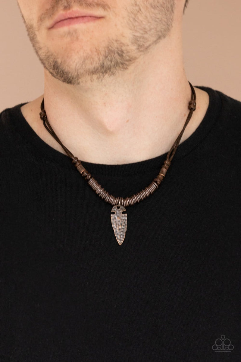 Paparazzi Rush In ARROWHEAD-First Mens Necklaces