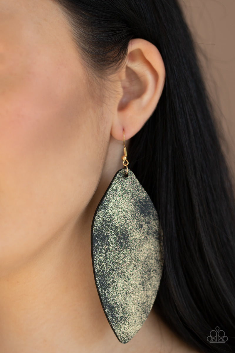 Paparazzi Serenely Smattered Leather Earrings